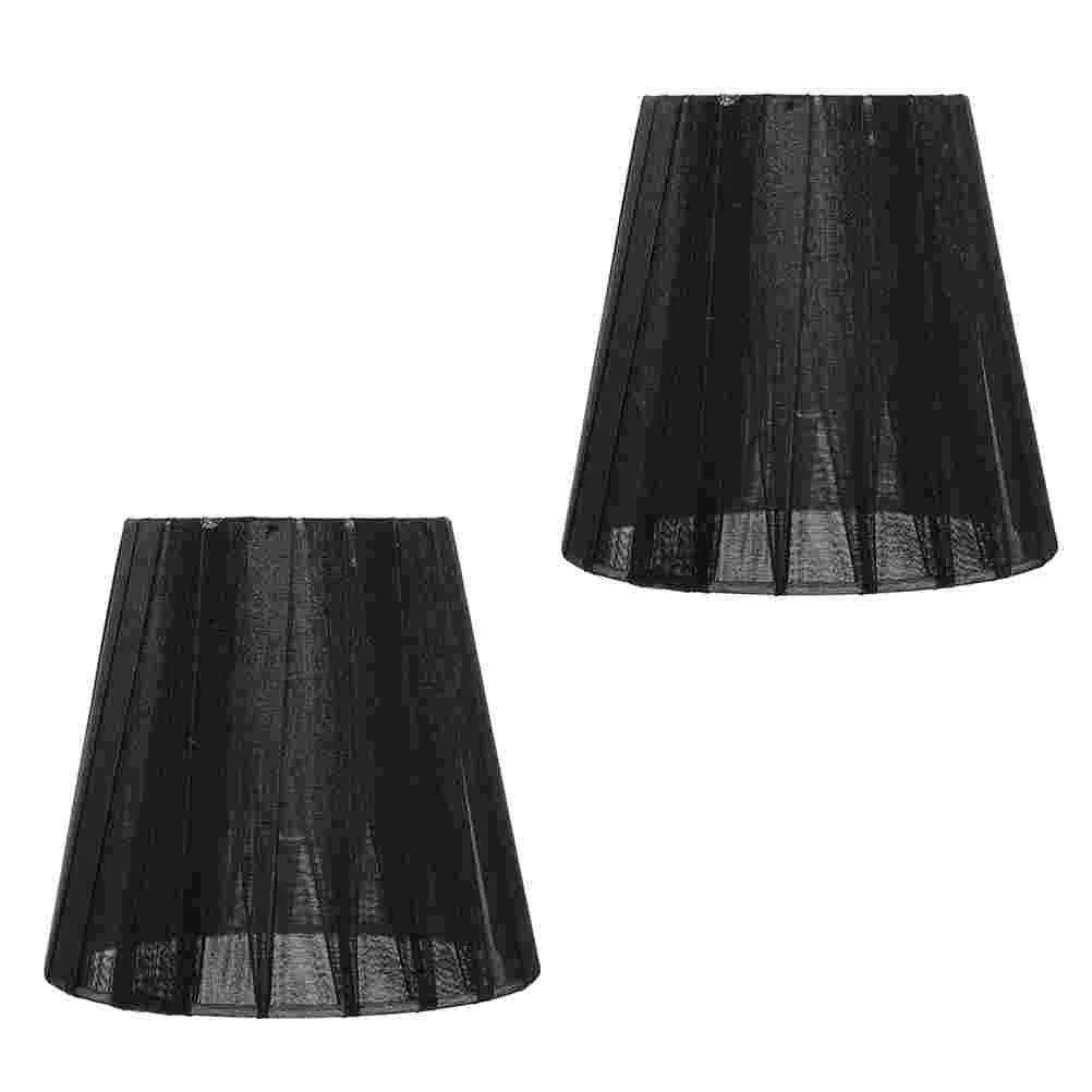 

2 Pcs Chandelier Shade Gauze Lampshade Ceiling Light Rustic Fixtures Iron Translucent Covers