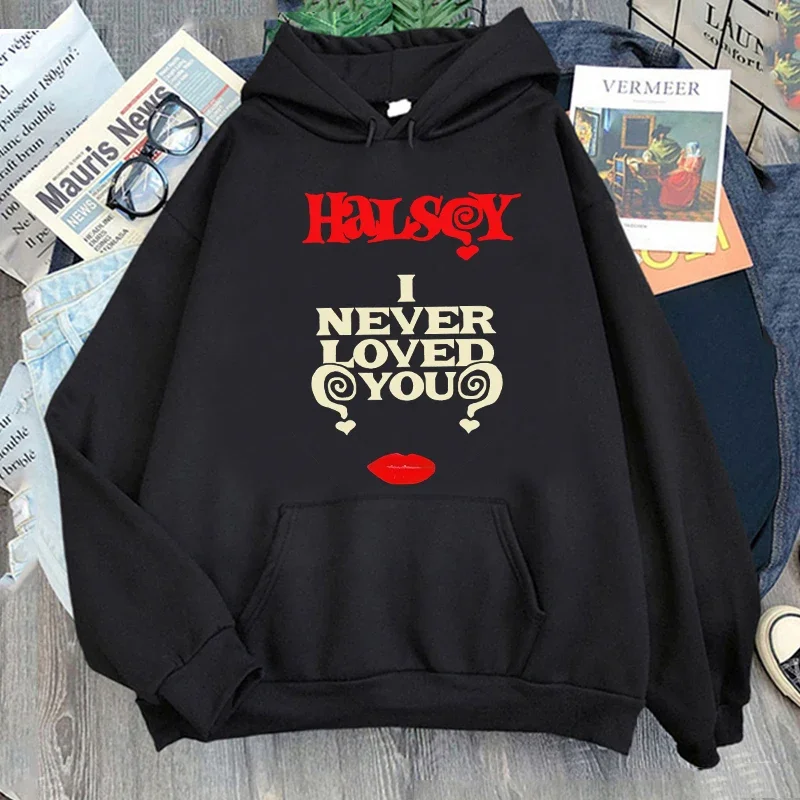 Fashion Halsey I Never Loved You Hoodie Unisex Fashion Sweatshirts Women Comfortable Hoodies Oversized Casual Hoody Streetwear