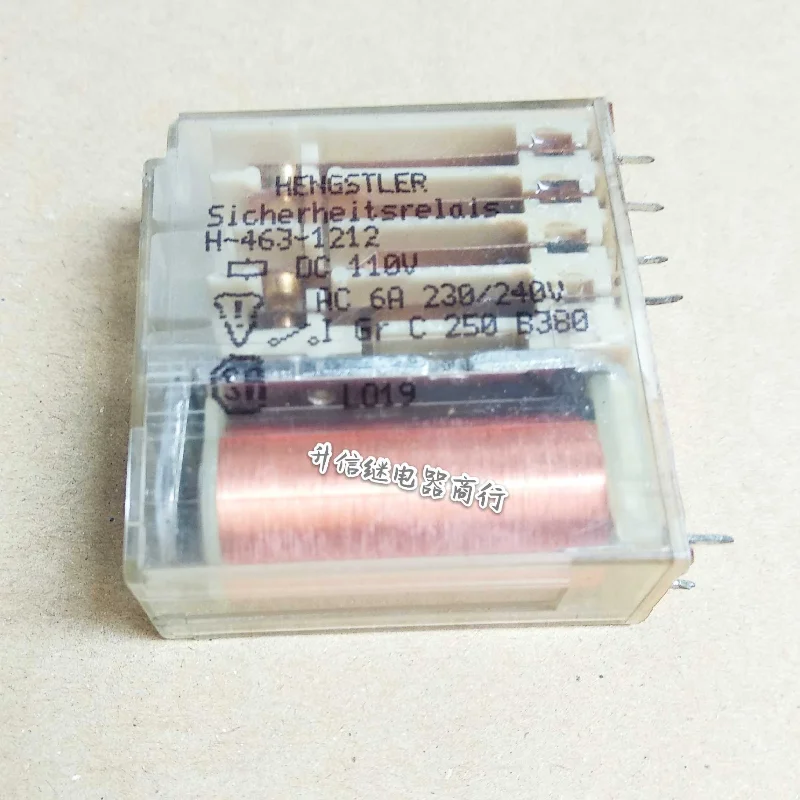 

（Second-hand）1pcs/lot 100% original genuine relay:H-463-1212 DC110V 6A 10pins safety relay