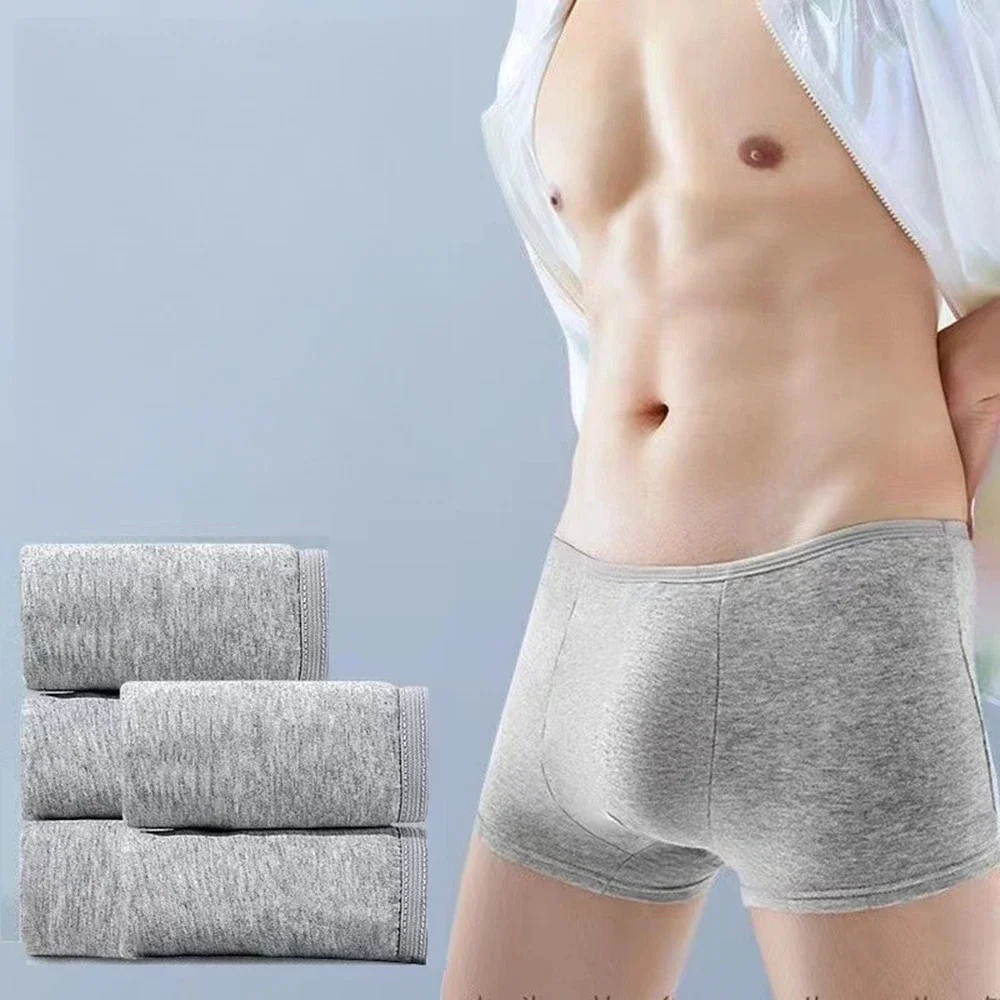 3PCS Men's Disposable Cotton Boxer Underwear, Individually Wrapped, No Wash Travel Briefs for Business Trip Camping Daily Use