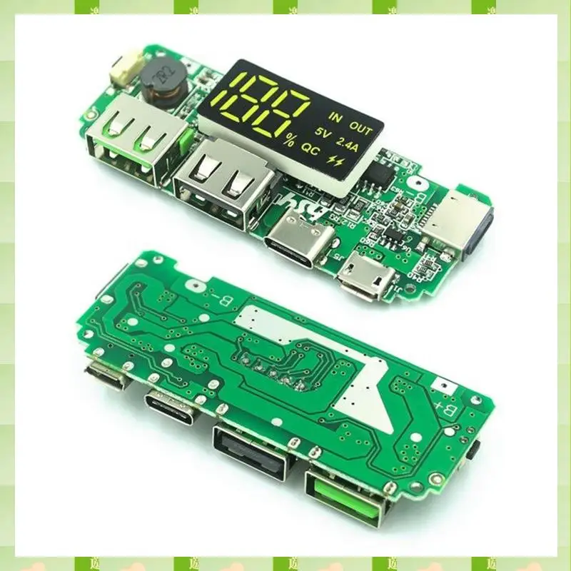 2025 18650 Lithium Battery Digital Display Charging Module 5V 2.4A Three Charging Port With Display Boost Module Durable Easy In
