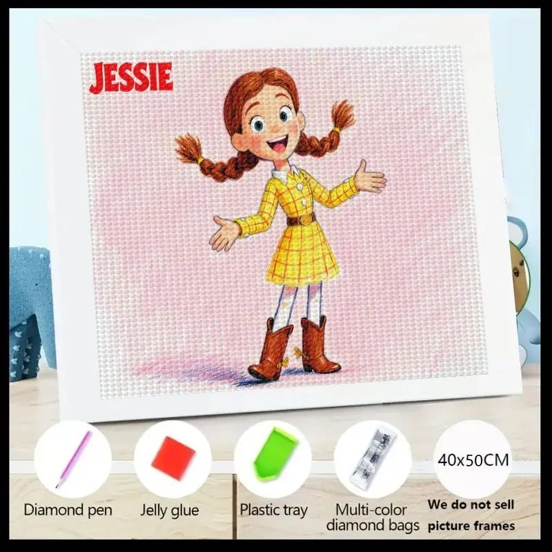 

1 шт. Jessie Cartoon Girl 5D комплект алмазной живописи, DIY полный дрель алмазный художественный ремесленный набор для детей и взрослых, милый персонаж пастушки