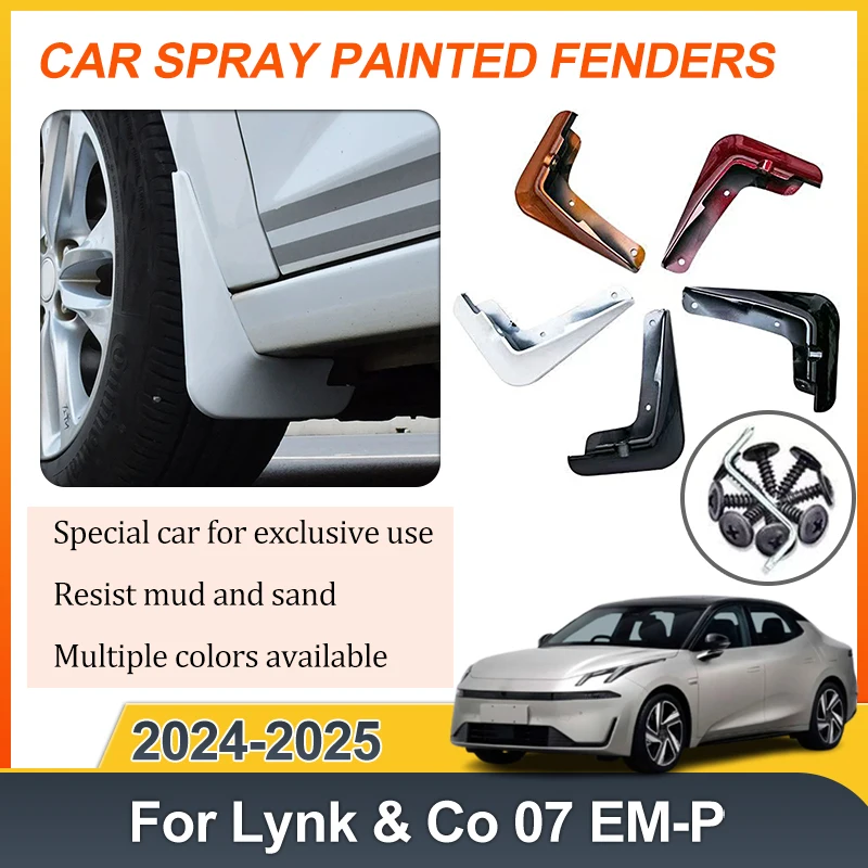 

Car Front Rear Fender For Lynk & Co 07 EM-P Accessories 2024 2025 Mud Flaps Splash Guards Mudguards Baking Paint Mudflap Parts