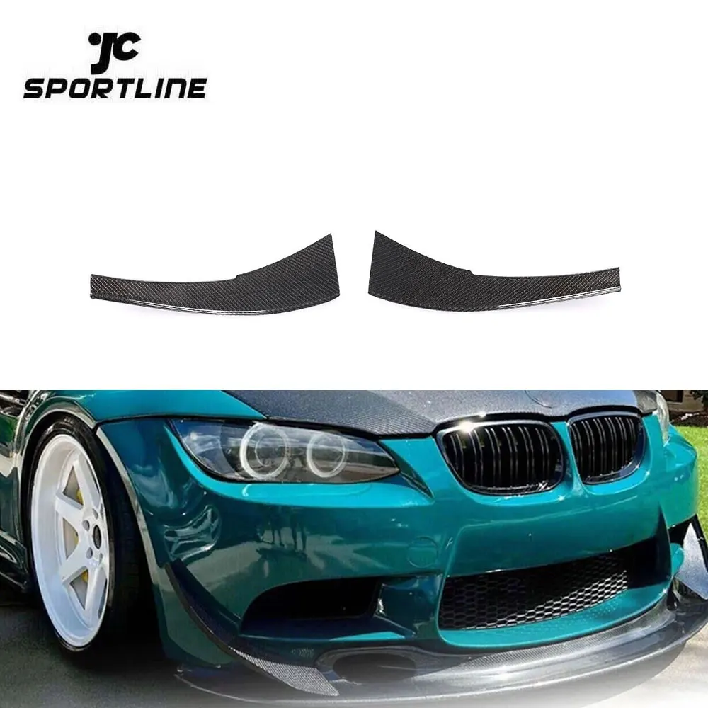 

Carbon Fiber Front Bumper Canards Fins Splitter Spoiler For BMW E90 E92 E93 M3 2007-2013