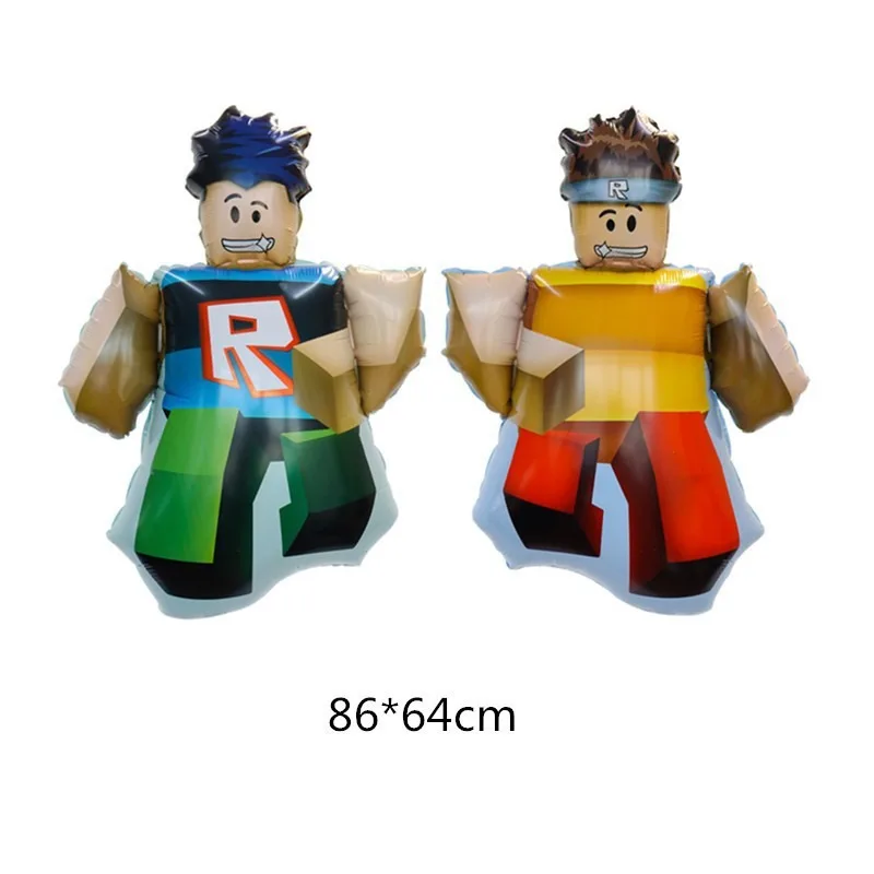 Ballons en Film d'aluminium, série thème ROBLOX, dessin animé, personnage mignon, fournitures de fête d'anniversaire, 20 pièces