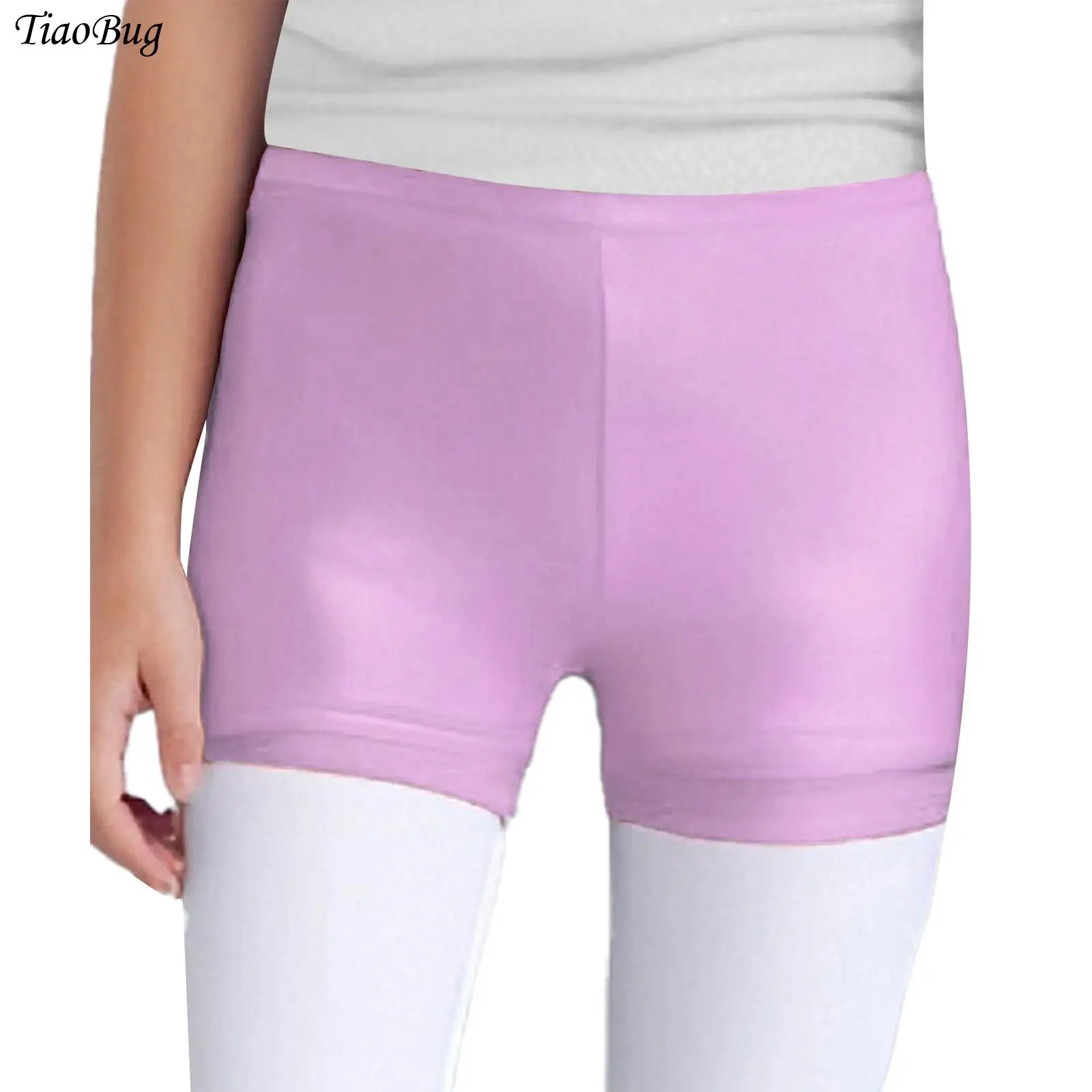 

Kids Girls Metallic Mini Dots Shorts Elastic Waistband Ballet Dance Bottoms for Sports Gymnastics Figure Skating Performance New