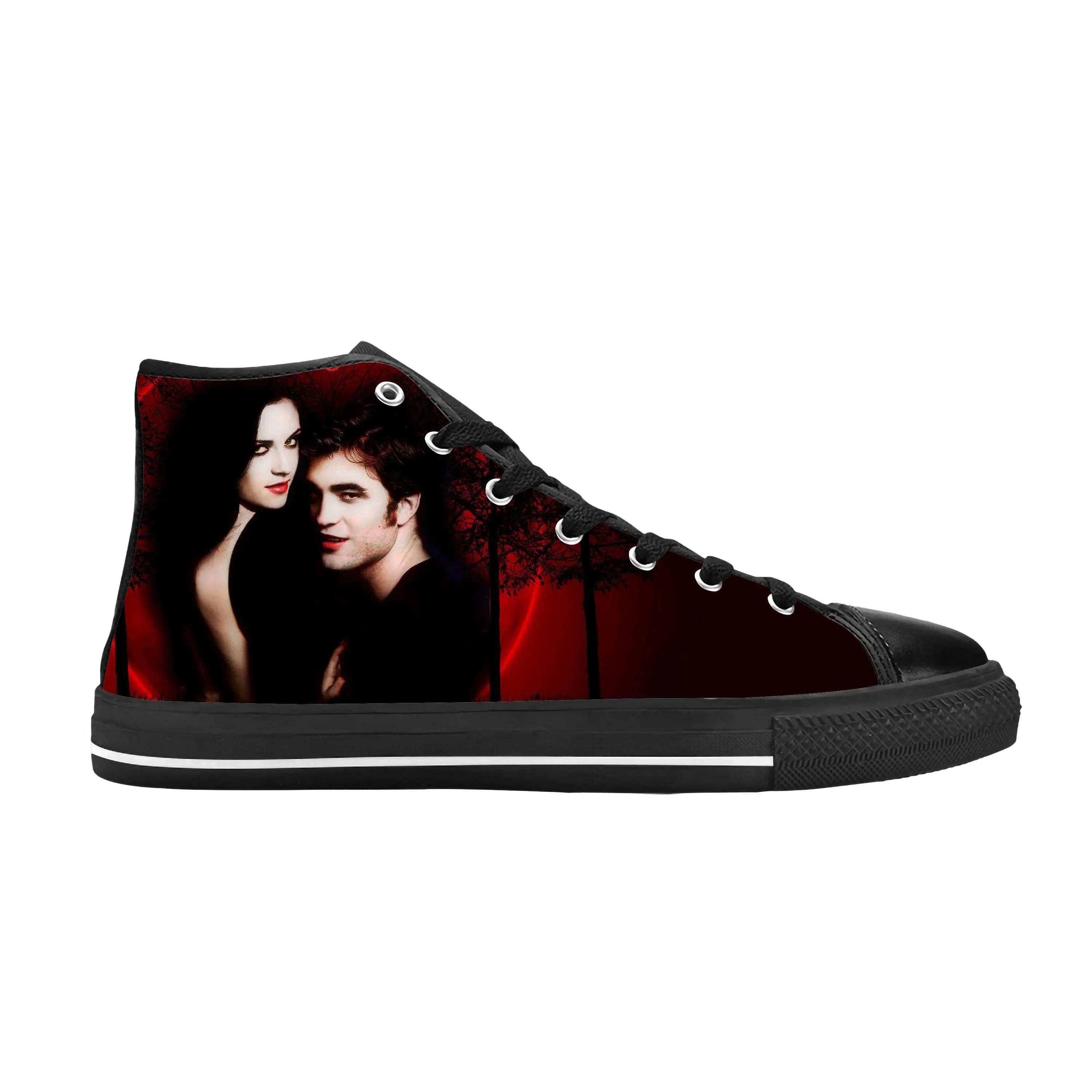 Film De Twilight Saga Vampier Bella Edward Coole Casual Stoffen Schoenen Hoge Top Comfortabel Ademend 3d Print Heren Dames Sneakers