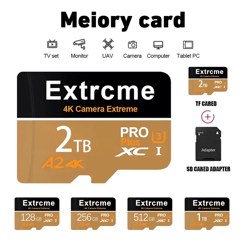 High Speed 2TB 1TB SD Card 512GB 256GB Flash Memory Card Driving Recorder Card 4K Ultra-HD Video For Phone Camera 2024