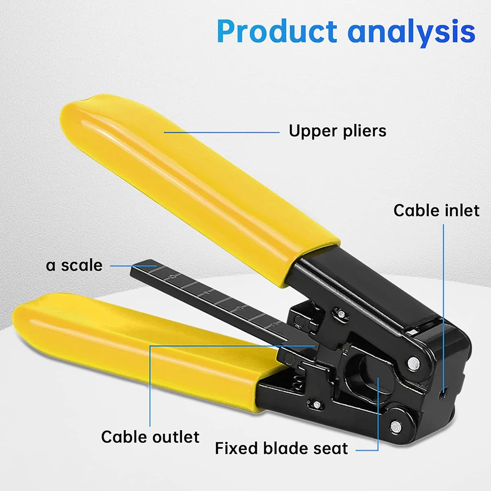 Abisolierzange für Glasfaser-Drop-Kabel 3,0 mm x 2,0 mm FTTH, Abisolierzange für gummiisoliertes Glasfaserkabel – Detail 5