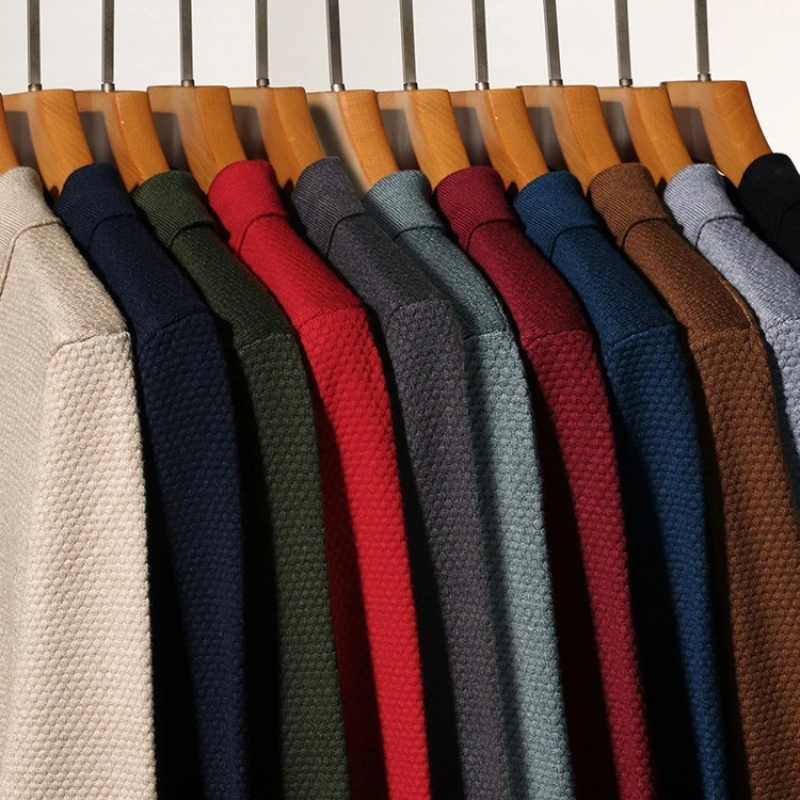 

560g Heavyweight Knit Polo Shirt Men's, Anti-Pilling Technology, 9 Colors, 2025 Cold Weather​