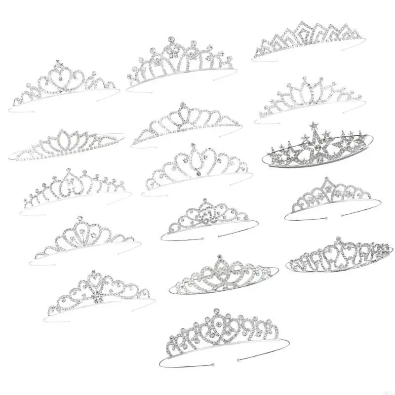 

Delicate Tiaras Birthday Headbands Elegant Hairbands for Girls Birthday Party Photo Props Headwear Crown 964A