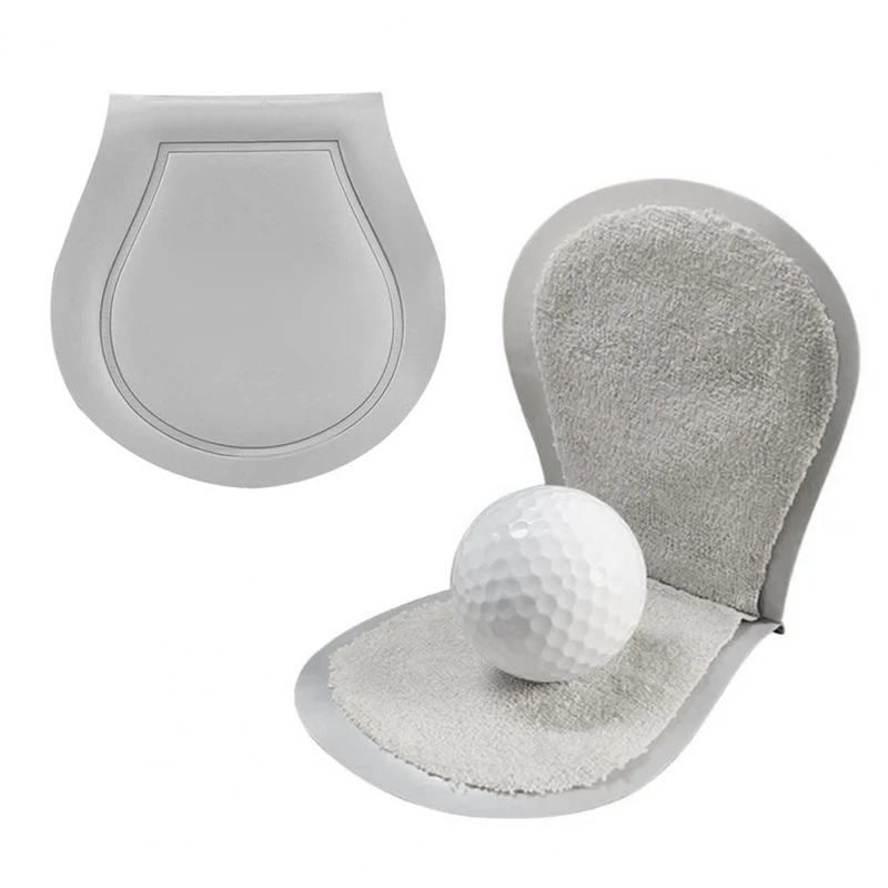 1pc Golf Club Cleaning Towel PU Golf Cleaner Pocket Pocket Size Not Fade Cleaning Faux Leather Golf Ball Wipe Club Cloth