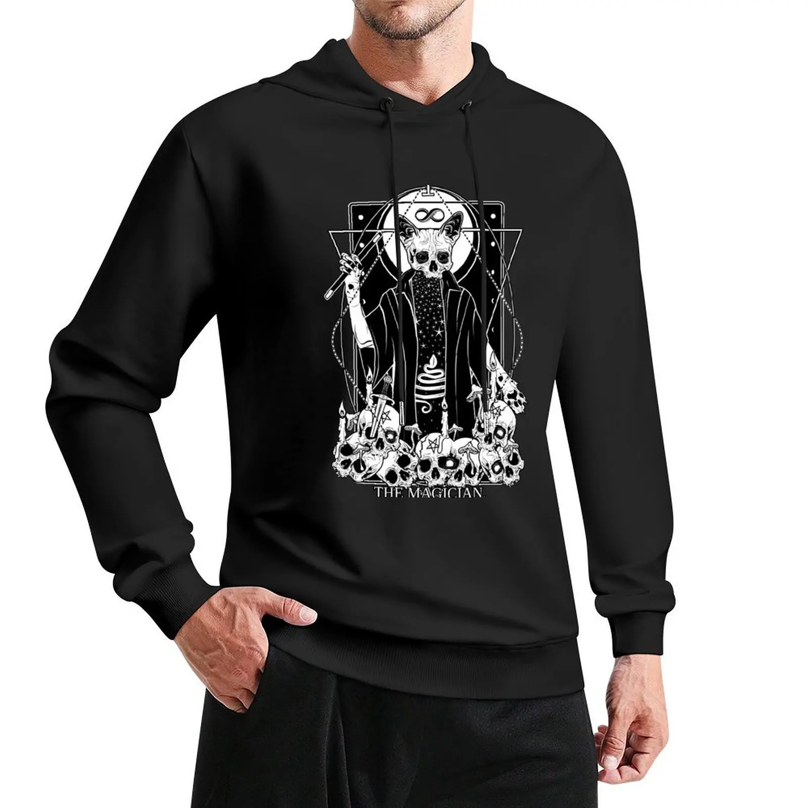 

The Magician Tarot Card Pullover Hoodie mens clothing men's clothing hoodie oversize