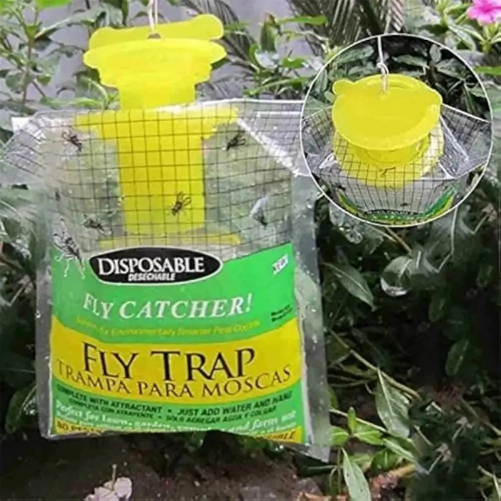 Hanging fly trap, waterproof fly trap, outdoor garden, effective fruit fly pest control tool, household, farm, garden supplies.