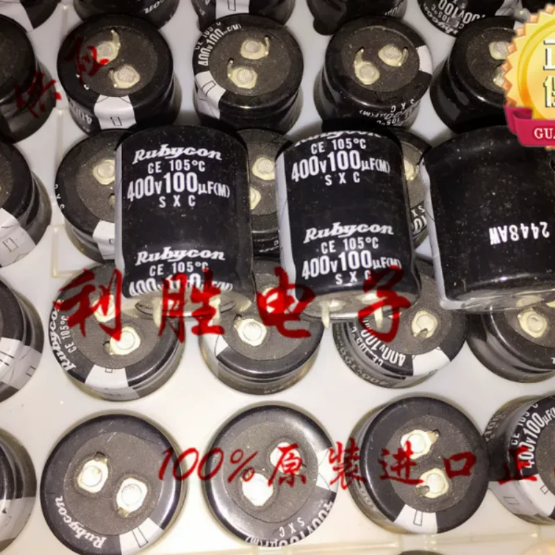 

10PCS -100PCS 100UF 400V Japanese Ruby RUBYCON capacitor 400V100UF 25 * 30 SXC