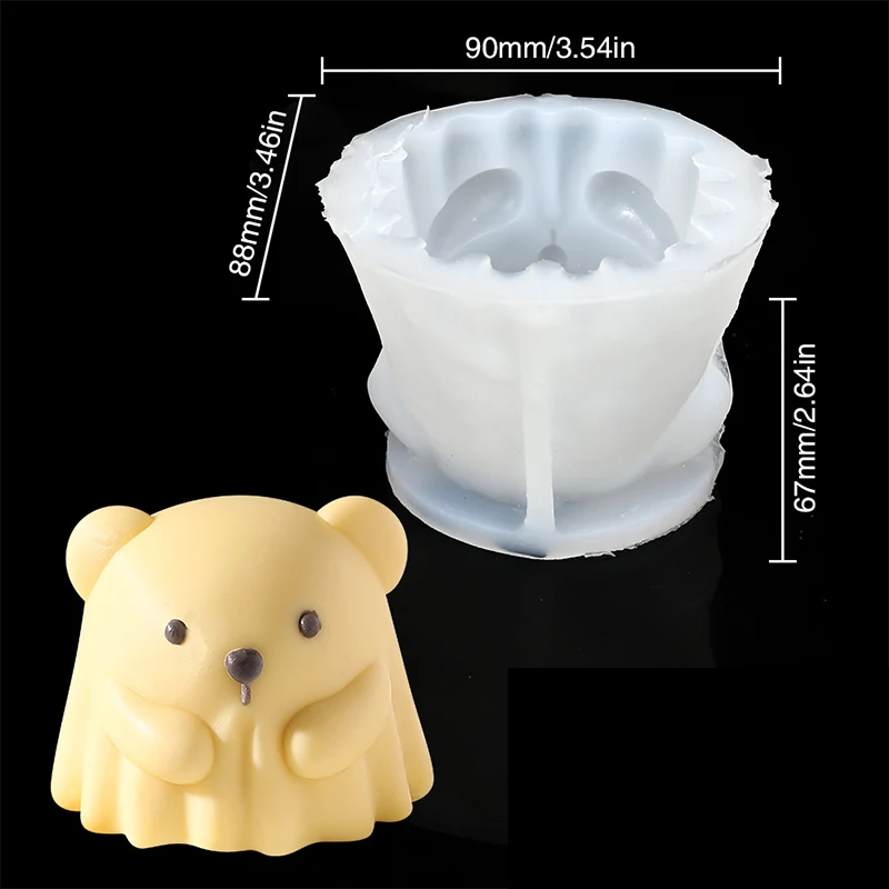 1pcs Cat Milk Pudding Silicone Mold Halloween Jelly Bowl Cake Cute Cake White Cold Ice Powder Mold Cake Decoration Accessories