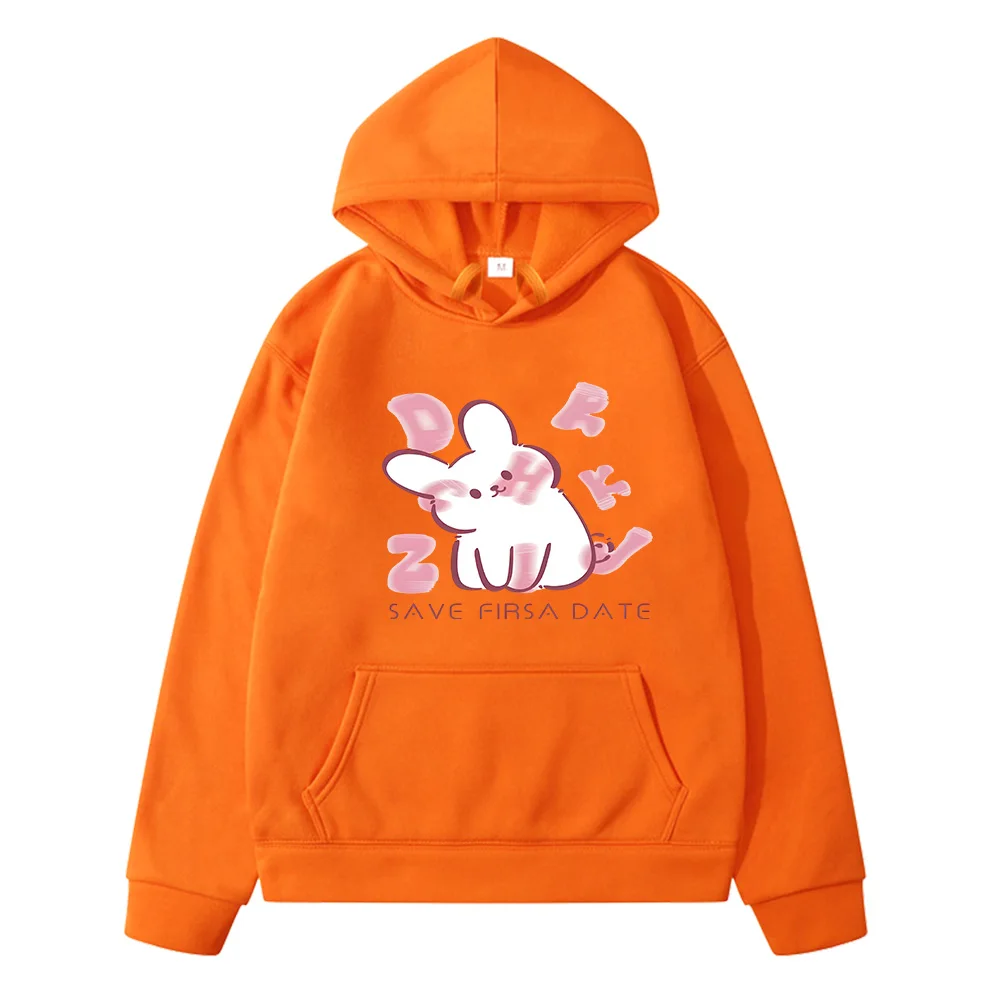 Pink Rabbit Printing Hoodies Autumn Fleece Cartoon Kids Children Sweatshirts Boys and Girls Casual Pullovers Children Clothing