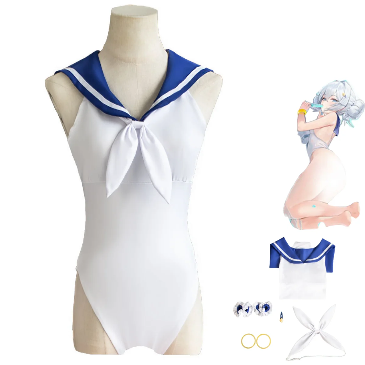 

Anime Game Azur Lane KMS Jade Cosplay Costume Sexy Summer JK Jumpsuit Swimsuit Jumpsuits Woman Cute Christmas Party Suit