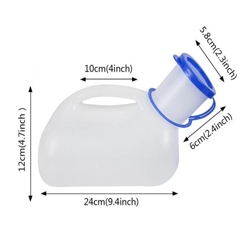 1000ML Plastic Unisex Portable Mobile Urinal Toilet Aid Bottle Urinal Pee bottle Journey Travel Kits Camping Travel Outdoor tool