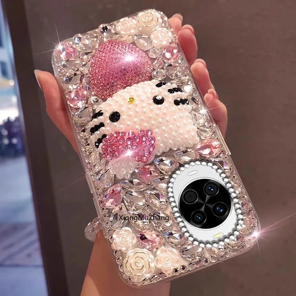 Hello Kitty Strass-Handgelenkschlaufen-Hülle für Huawei Pura 80 70 Pro Ultra P60 P50 Mate 80 Pro Max 70 60 50 Nova 11 12 13 14 15 – Detail 6