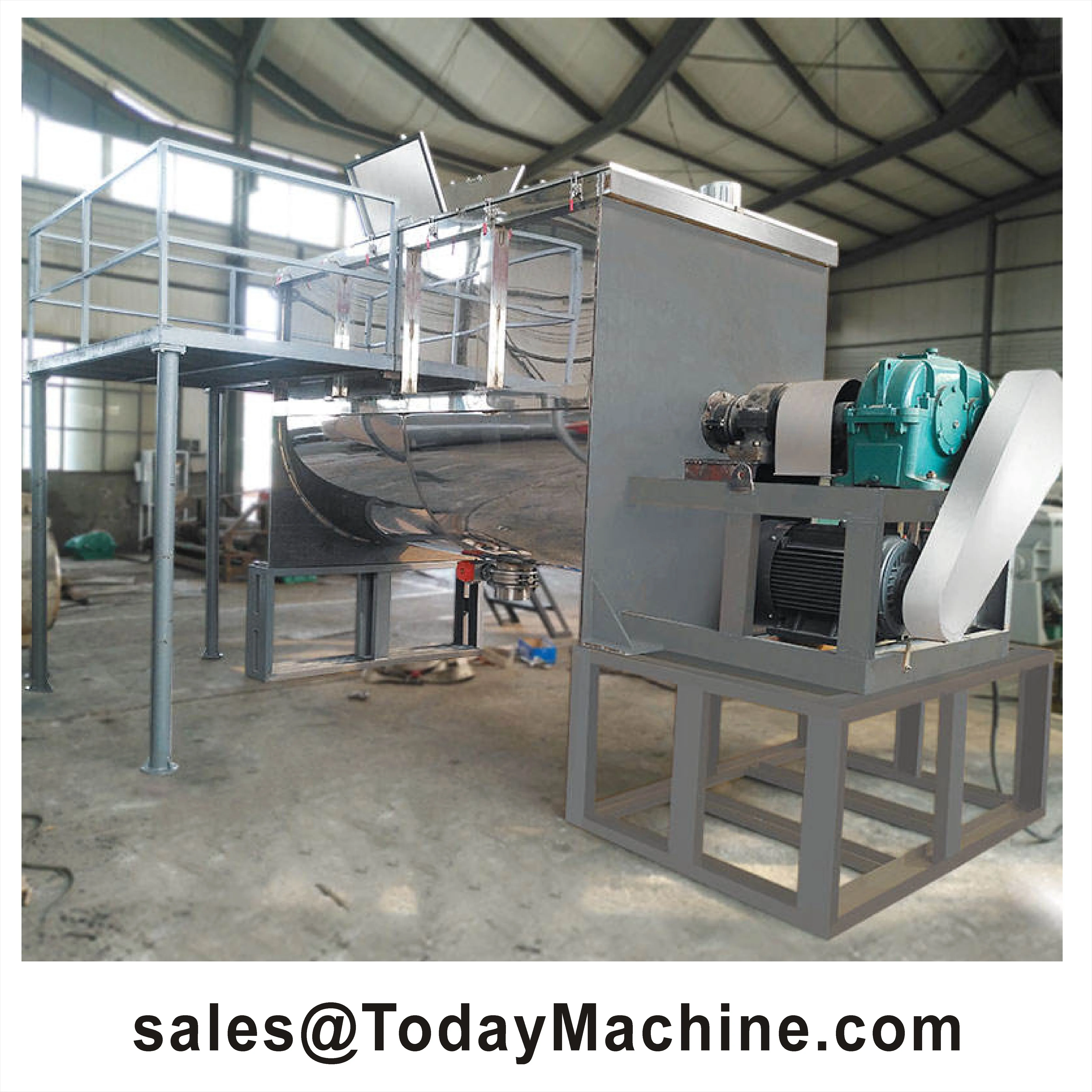 Full Weld Whey Protein Coffee Flour Powder Horizontal Ribbon Blender Mixer Mixing Equipment