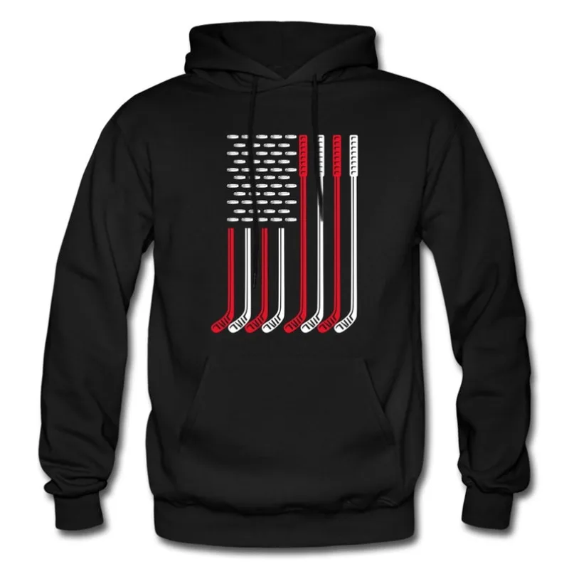 

Ice Hockey Hoodie USA Flag Hockey Flag Hoodie Personality Men's Clothing Funny Hooded Sweatshirt Men's Sweatshirt Thermal Shirt