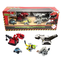 Metal Dinosaur Truck Removable Dinosaur Toy Car New Series Mini Models Children's Gift Toy Box Set Of 5 Models KL22