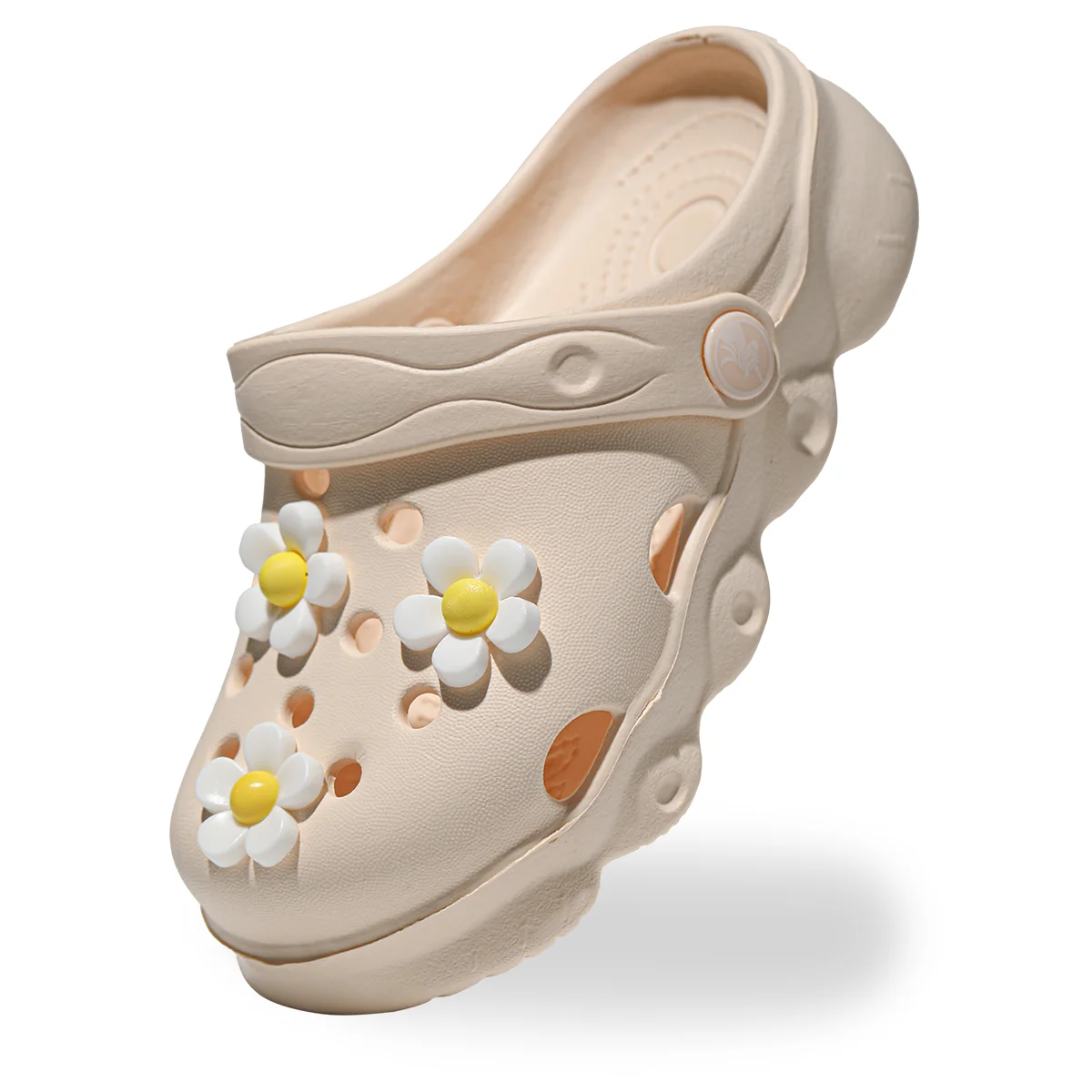 Calçados de jardim infantis elegantes e versáteis, material EVA, sapatos de praia juvenis adequados para a pele e impermeáveis