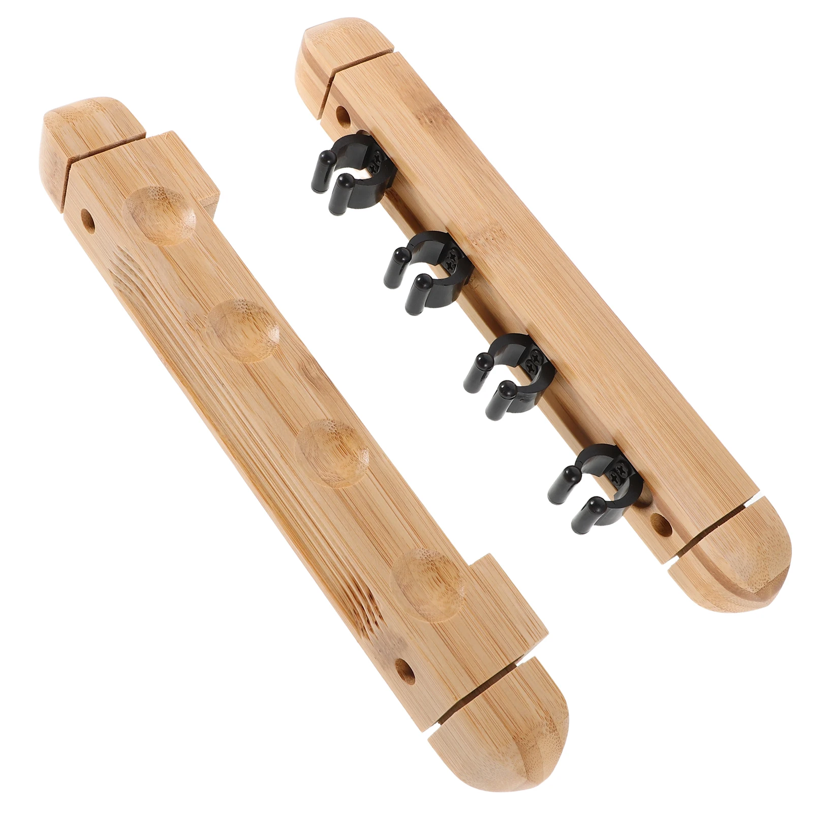 

Solid Wood Cue Stand 4 Hole Wall Rack for Pool Accessories Stylish Home Club Bar Billiard Stand Storage Solution