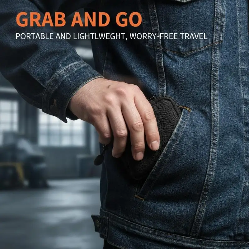 Mini EDC Pouch Scratch Resistant Portable Small Pouch Zipper Closure Compact Organizer for Daily Key Coin Card Outdoor Use