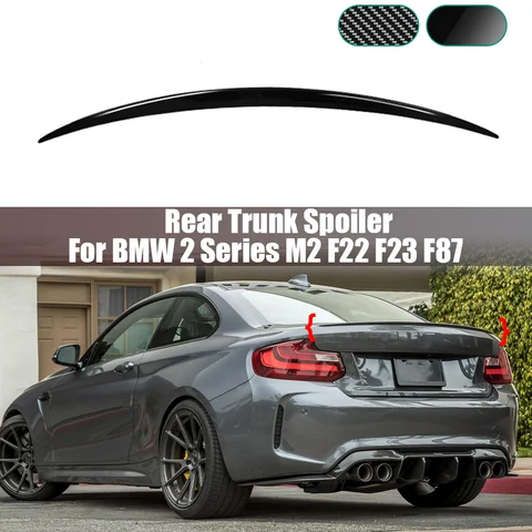 리어 트렁크 리드 자동차 스포일러 윙 튜닝 액세서리 부품, BMW 2 시리즈 F22 F23 F87 M2 218i 220i 228i M235i M240i 용