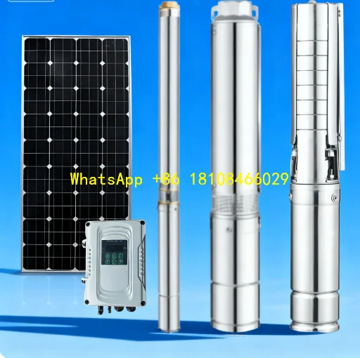 مضخة مياه تعمل بالطاقة الشمسية مع معدل تدفق الألواح الشمسية: 6.5 م 3 / ساعة عمق البئر / الرأس: 55 م لري المزرعة في مركز سقي الحديقة