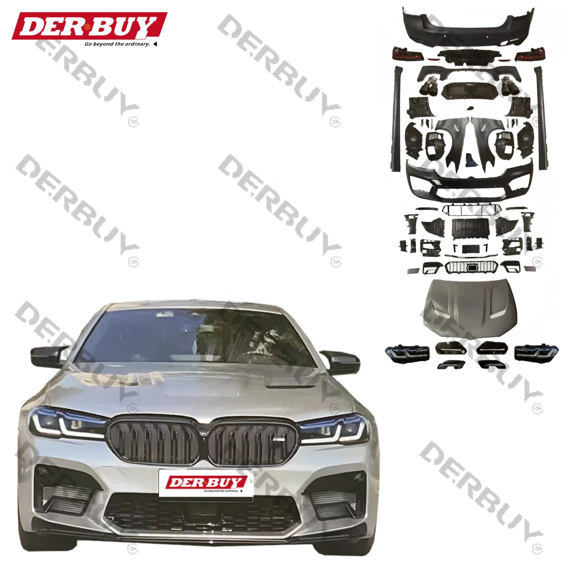 

For G30 upgrade LCI M5 CS facelifts bodykit car bumpers for BMW 5 Series G30 G38 body kit with headlight front rear bumper