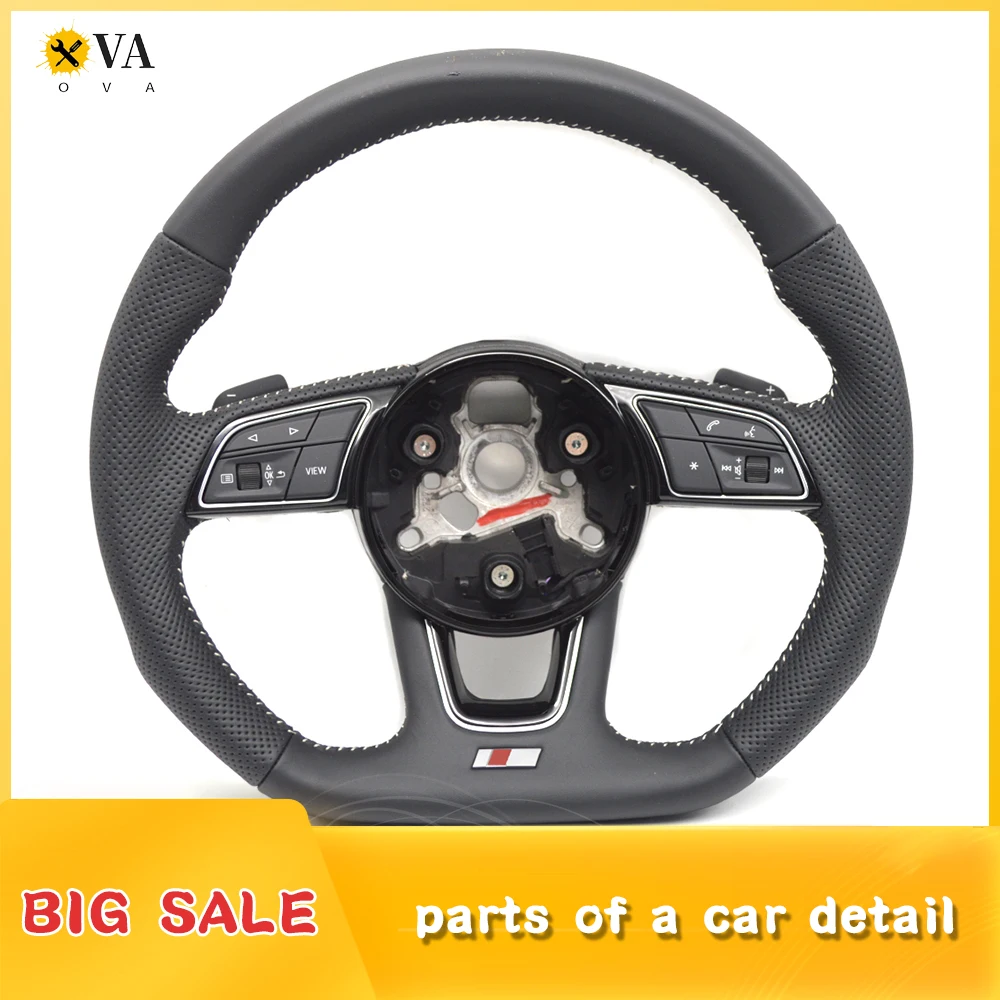 

Fully perforated leather steering wheel, suitable for Audi RS3 RS4 RS5 A3 A4 B9 A5 S3 S4 S52017 to 2021