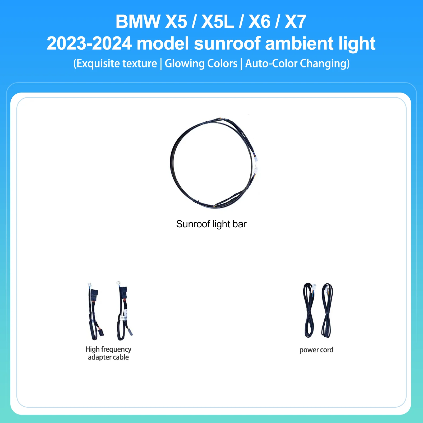 

Светодиодная подсветка салона Ezonetronics для BMW X5 G05 X5L G18 X6 G06 X7 G07 2023-2024, боковая светодиодная лента для панорамной крыши, 11 цветов, Plug&Play