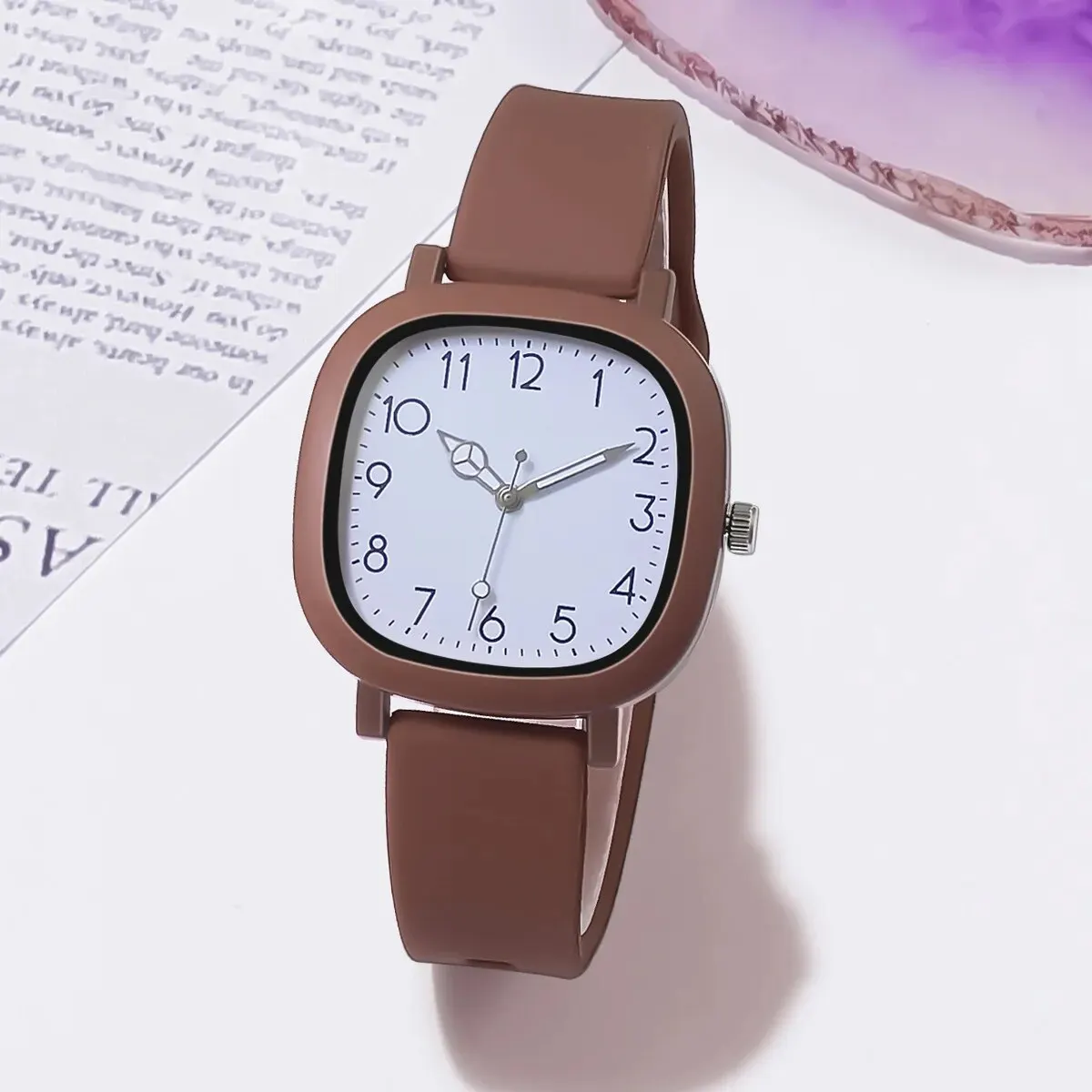 Nieuwe mode quartz polshorloge origineel merk dameshorloges eenvoud dames causale armband siliconen band quartz klok cadeau