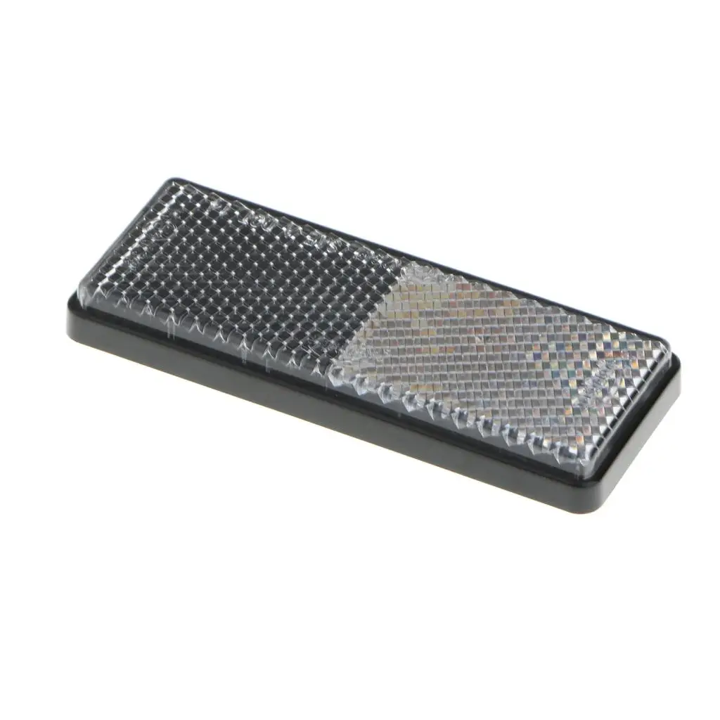 Car Bicycle Light Reflective Strip Plastic Adhesive Safety Reflector Sticker Rectangular for Motorcycles Trailers and Bags