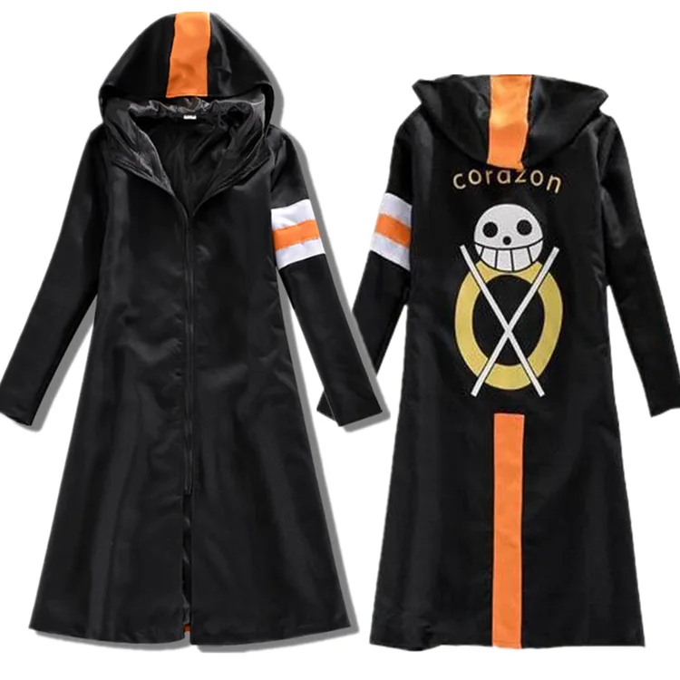 Trafalgar Law Cosplay Umhang Kostüme Trafalgar D Wasser Gesetz Hut Erwachsenen Mit Kapuze Graben Mantel Halloween Karneval Kostüm