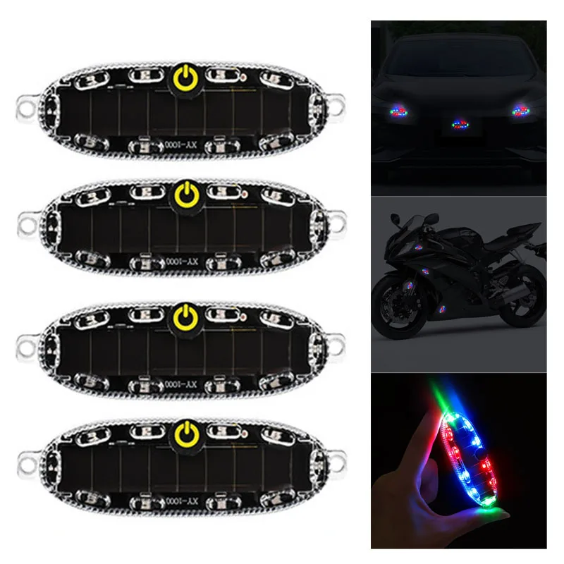 

Solar-Powered LED Safety Lights for Cars, Motorcycles & Trucks - Explosion-Proof Rear Collision Warning Amagi