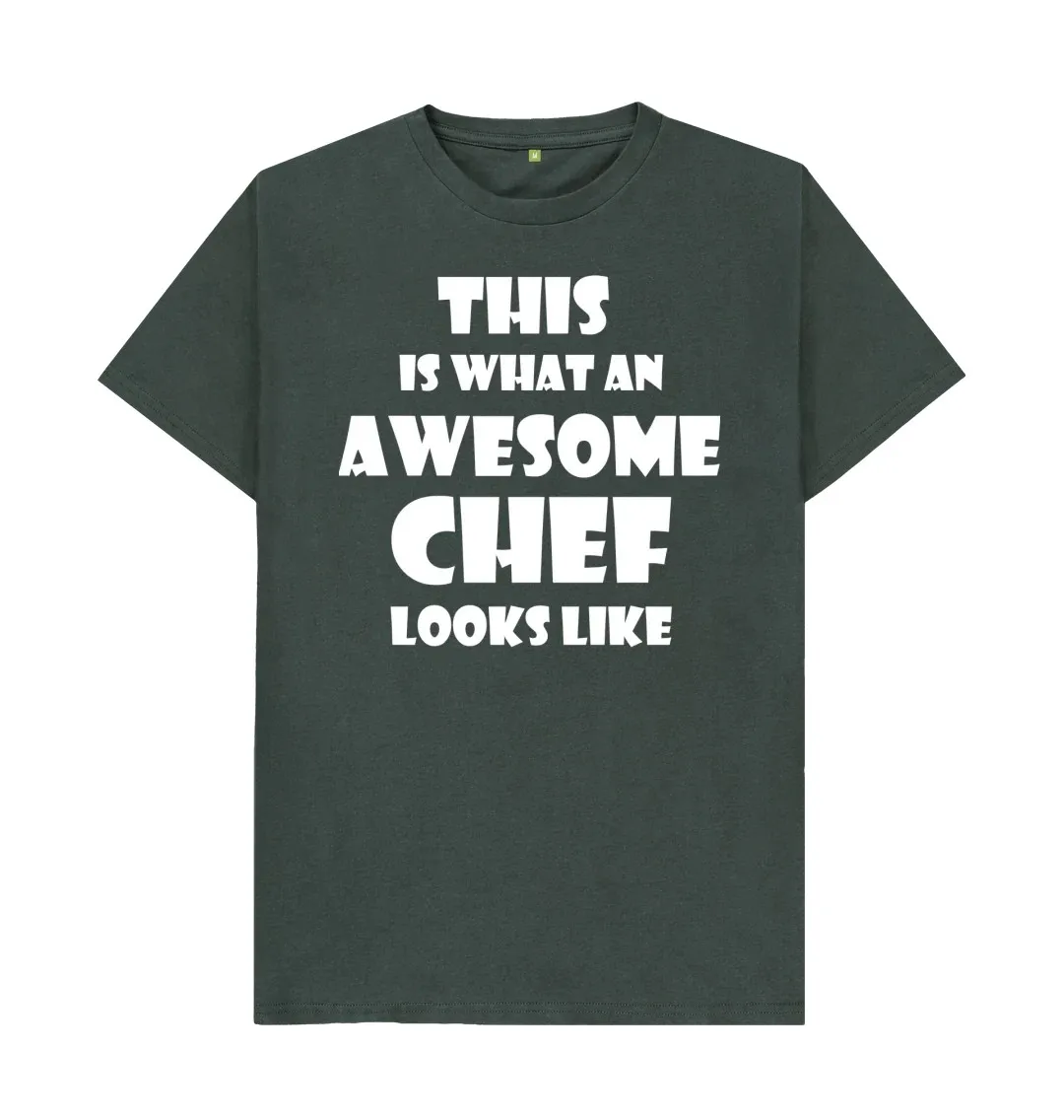 THIS IS WHAT AN AWESOME CHEF LOOKS LIKE T SHIRT Minimalist trendy printed T-Shirt  Fashionable, trendy, romantic T-Shirt