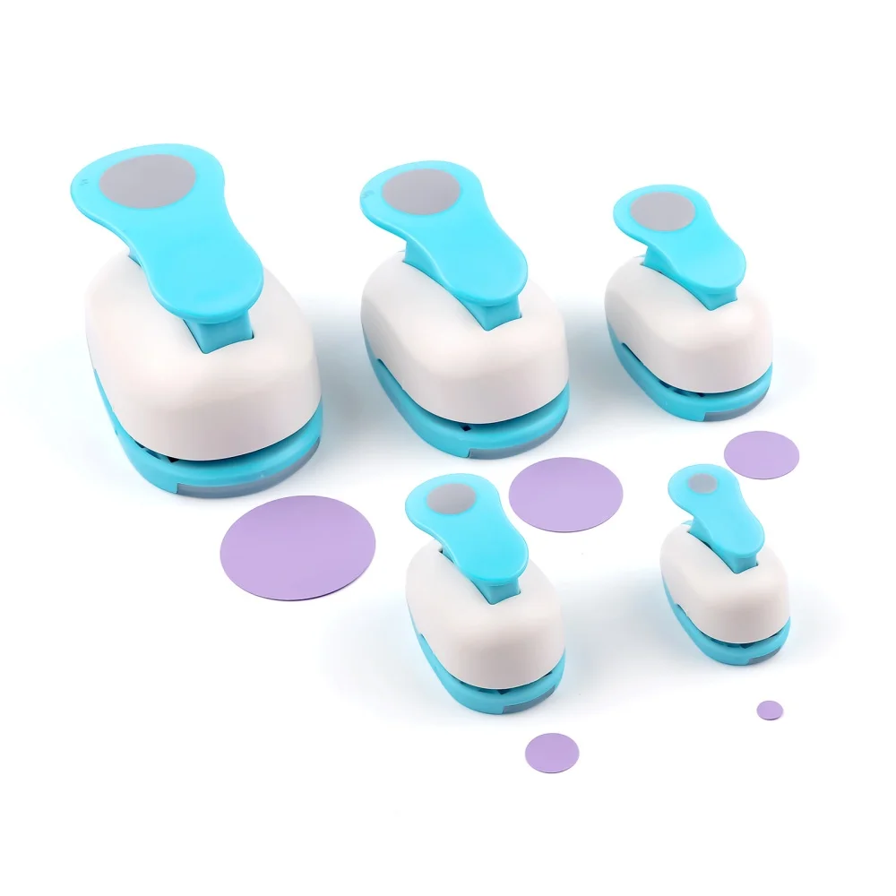 

5 шт./компл., круглый дырокол для бумаги 0,3/0,6/1/1,5/2/3 дюйма, прецизионная круглая форма, рычаг, дыроколы для рукоделия для рукоделия из бумаги, скрапбукинга