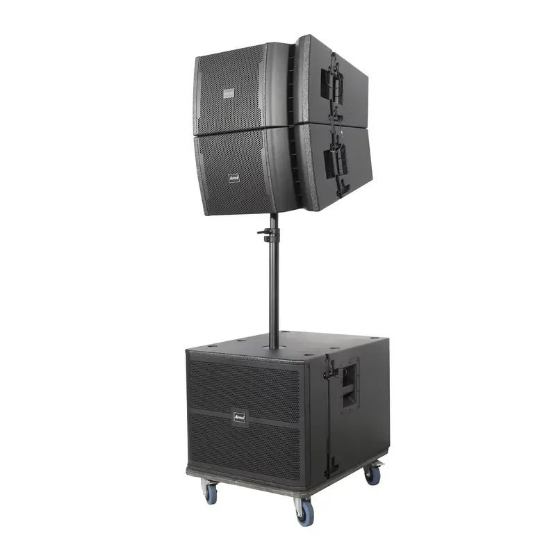 12 Inch Portable Line Array Speaker System Plug and Play Integrated Power Supply Amplifier for Outdoor Stage Performance