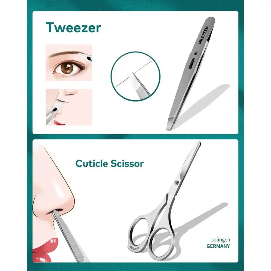 Ensemble 9 en 1, kit de pédicure professionnel, kit de manucure en acier inoxydable, kit de toilettage de voyage portable, outils de soins des ongles, coupe-ongles Ped