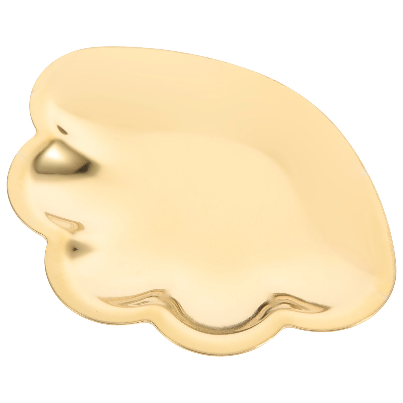 

Stainless Steel Jewelry Tray Shell Shaped Trinket Dish Metal Seashell Storage Holder Ring Lipstick Keys Organizer Compact