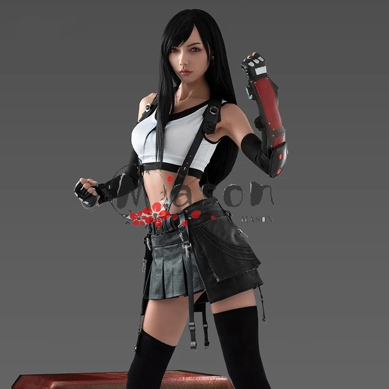 Game Final Fantasy 7 Remake Tifa Lockhart Cosplay Costume Battle Uniforms Halloween Party Role Play Clothing Full Set