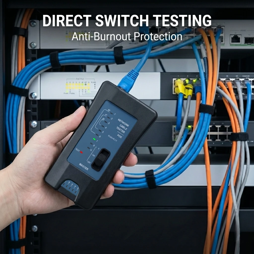 Network Cable Tester Safe PoE Live Switch Testing Tool RJ45 RJ11 Wire Tracker Ethernet LAN Telephone Line Finder Checker