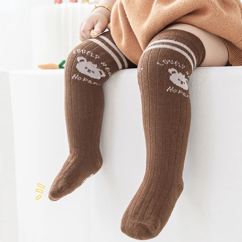 Chaussettes longues en coton pour bébé de 0 à 5 ans, nouveau-né, enfant en bas âge, doux, élastique, chaud, fille, garçon, mignon, dessin animé, désossées, nouvelle collection hiver