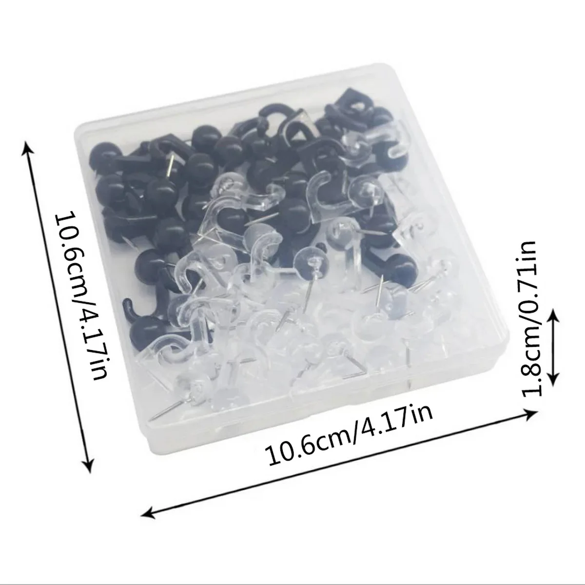50pcs Picture Hanging Nail Hook, Push Pins Photo Wall Hooks, Cork Board Tacks, Push Pins With Hooks For Photos Keys Hanging