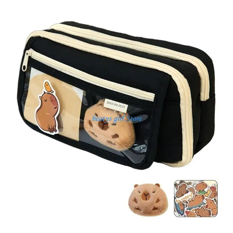 

C7AB Pencil Bag Stationery Bag Pencil Case Large Capacity Pen Desk Organizers Marker Pen Case School Office Supplies