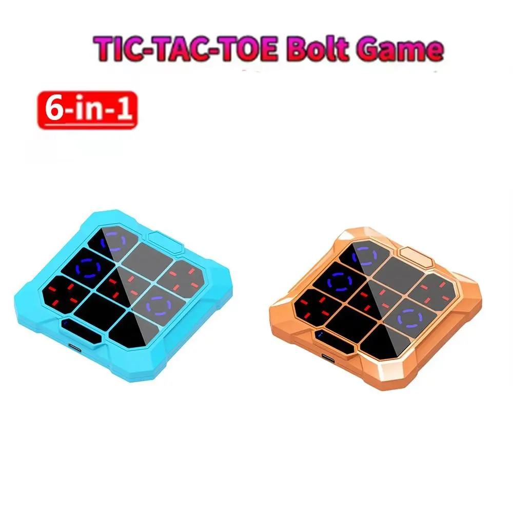 6in 1 TIC-TAC-TOE Bolt Game Intelligent Educational Interactive Board Game Thinking Exercise Memory Training